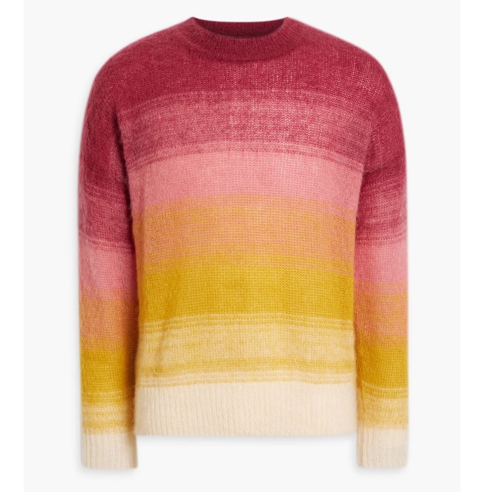 NEW Isabel Marant Drussell mohair ombre striped knit sweater